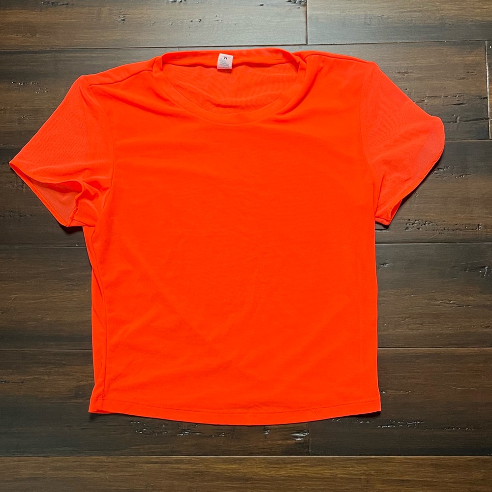 Vibrant Lava Orange Double Lined Crop